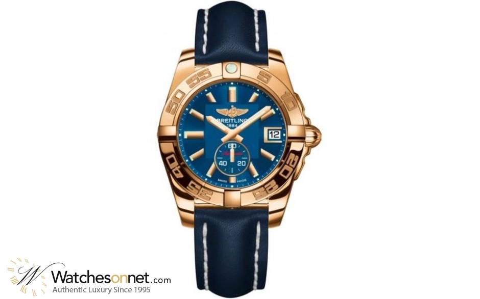 Breitling Galactic 36 Automatic  Automatic Unisex Watch, 18K Rose Gold, Blue Dial, H3733012.C831.199X