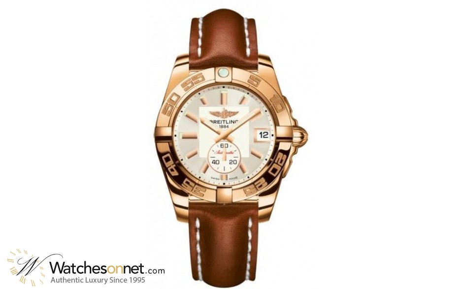 Breitling Galactic 36 Automatic  Automatic Unisex Watch, 18K Rose Gold, Silver Dial, H3733012.G714.413X
