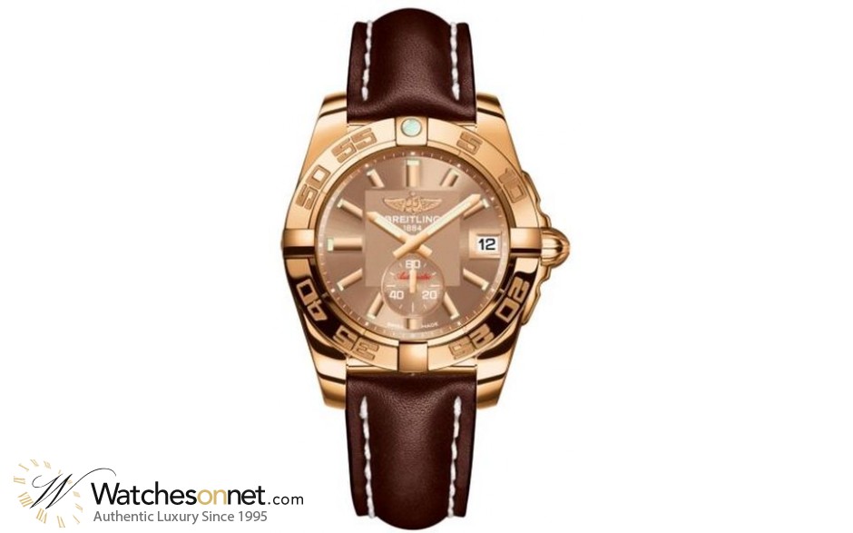Breitling Galactic 36 Automatic  Automatic Unisex Watch, 18K Rose Gold, Bronze Dial, H3733012.Q584.416X
