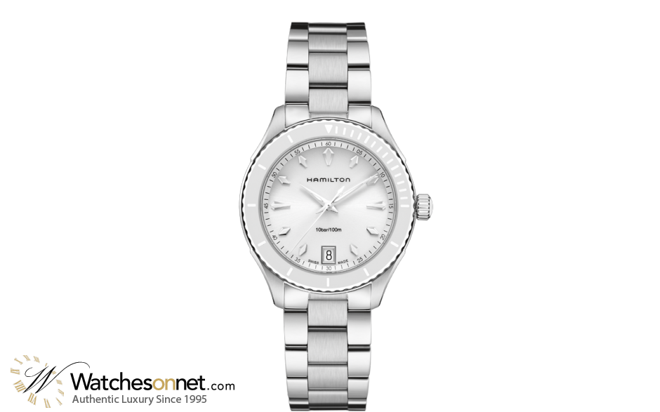 Hamilton Jazzmaster  Quartz Women's Watch, Stainless Steel, Silver Dial, H37411111