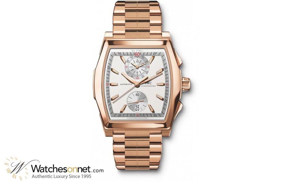 IWC Da Vinci  Chronograph Automatic Men's Watch, 18K Rose Gold, Off White Dial, IW376412