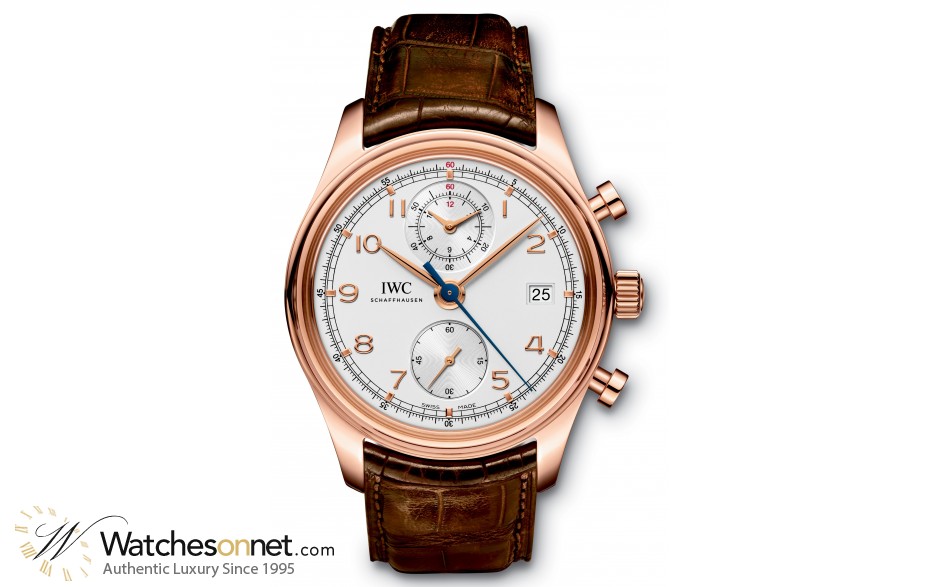 IWC Portuguese  Chronograph Automatic Men's Watch, 18K Rose Gold, White Dial, IW390402