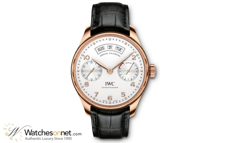 IWC Portuguese  Automatic Men's Watch, 18K Rose Gold, Silver Dial, IW503504