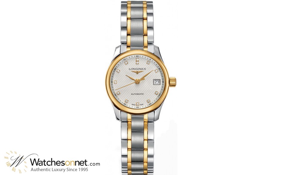 Longines Master  Automatic Women's Watch, Steel & 18K Yellow Gold, Silver Dial, L2.128.5.77.7