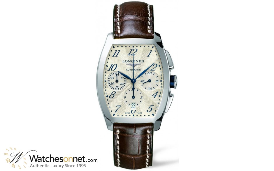 Longines Evidenza  Chronograph Automatic Men's Watch, Stainless Steel, Cream Dial, L2.643.4.73.4