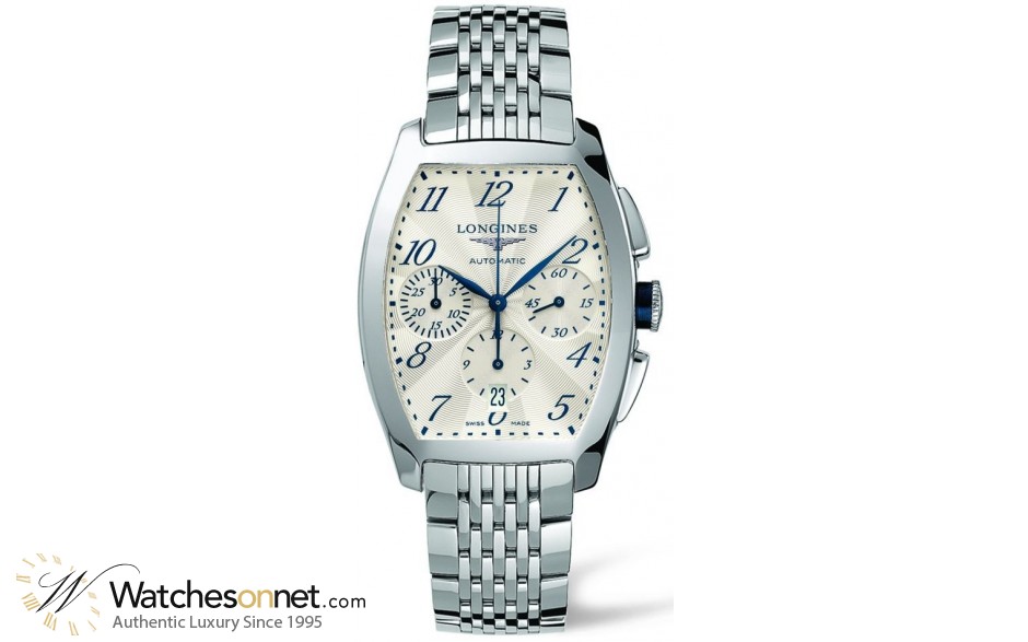 Longines Evidenza  Chronograph Automatic Men's Watch, Stainless Steel, Cream Dial, L2.643.4.73.6