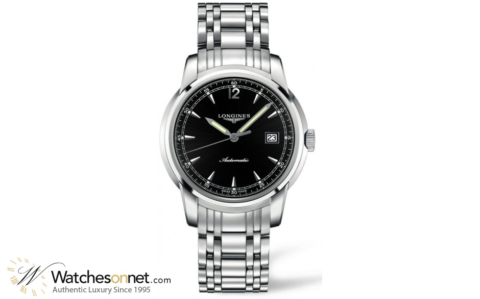 Longines Saint-Limer  Automatic Men's Watch, Stainless Steel, Black Dial, L2.766.4.59.6