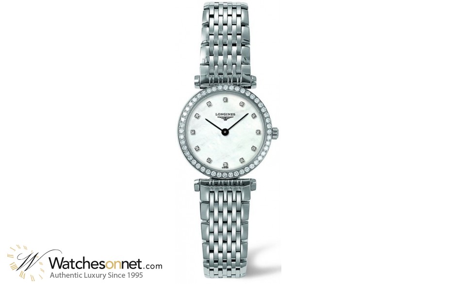 Longines La Grande Classique  Quartz Women's Watch, Stainless Steel, Mother Of Pearl & Diamonds Dial, L4.241.0.80.6