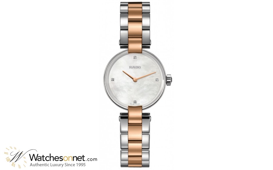 Rado Coupole  Quartz Women's Watch, Stainless Steel, Mother Of Pearl & Diamonds Dial, R22854913