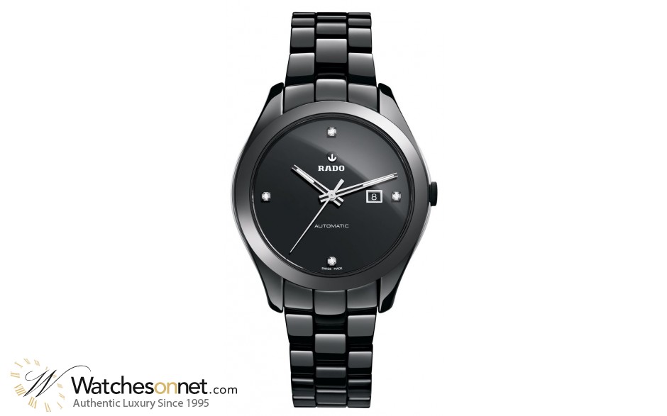 Rado Hyperchrome  Automatic Women's Watch, Ceramic, Black & Diamonds Dial, R32260702