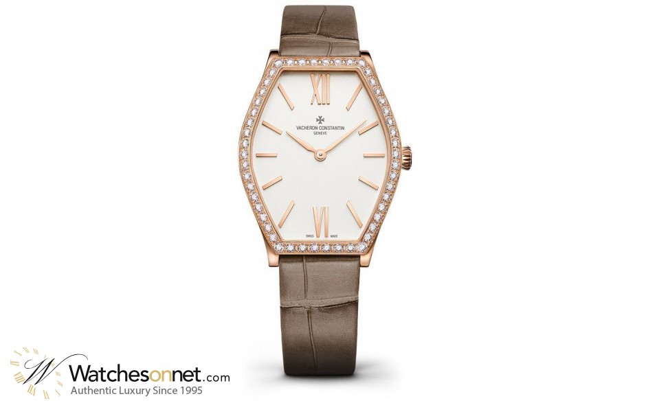 Vacheron Constantin Malte  Quartz Women's Watch, 18K Rose Gold, Silver Dial, 25530/000R-9742