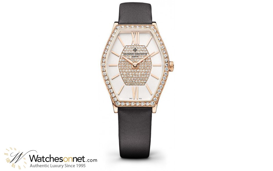 Vacheron Constantin Malte  Quartz Women's Watch, 18K Rose Gold, White & Diamonds Dial, 25530/000R-9802