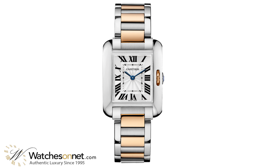 Cartier Tank Anglaise  Quartz Women's Watch, Stainless Steel, Silver Dial, W5310036