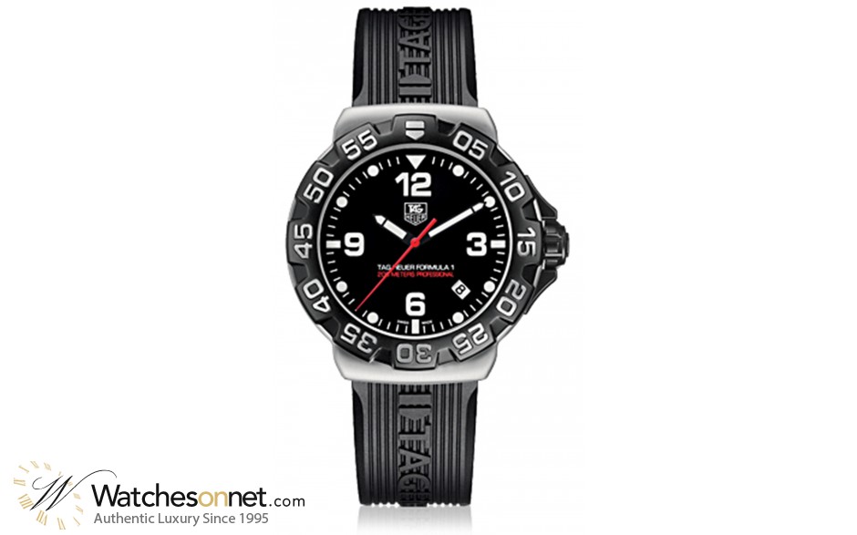 Tag Heuer Formula 1  Quartz Men's Watch, Stainless Steel, Black Dial, WAH1110.FT6024