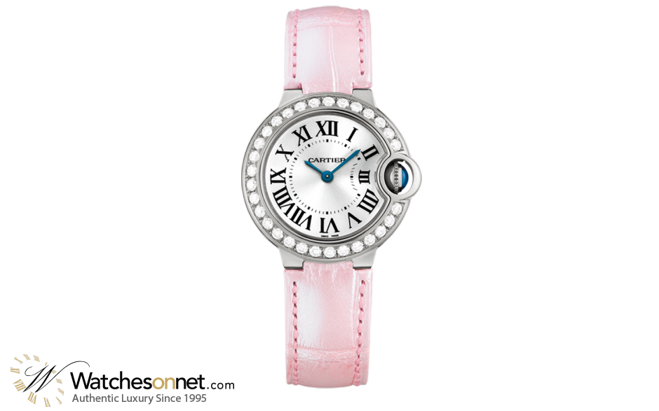 Cartier Ballon Bleu  Quartz Women's Watch, 18K White Gold, Silver Dial, WE900351