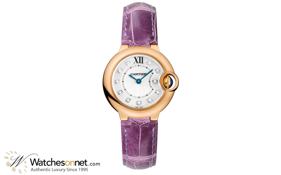 Cartier Ballon Bleu  Automatic Women's Watch, 18K Rose Gold, Silver Dial, WE902050