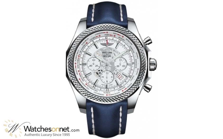 Breitling Bentley B05 Unitime  Chronograph Automatic Men's Watch, Stainless Steel, White Dial, AB0521U0.A755.101X