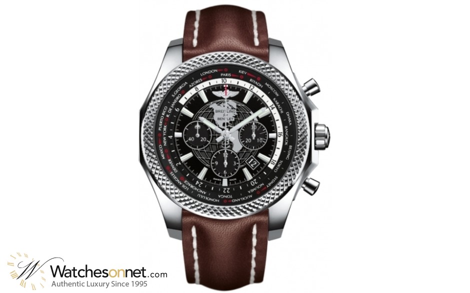 Breitling Bentley B05 Unitime  Chronograph Automatic Men's Watch, Stainless Steel, Black Dial, AB0521U4.BD79.443X