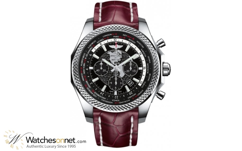 Breitling Bentley B05 Unitime  Chronograph Automatic Men's Watch, Stainless Steel, Black Dial, AB0521U4.BD79.750P