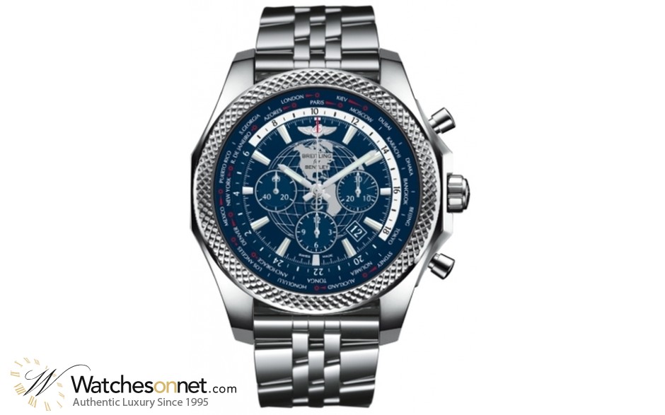 Breitling Bentley B05 Unitime  Chronograph Automatic Men's Watch, Stainless Steel, Blue Dial, AB0521V1.C918.990A