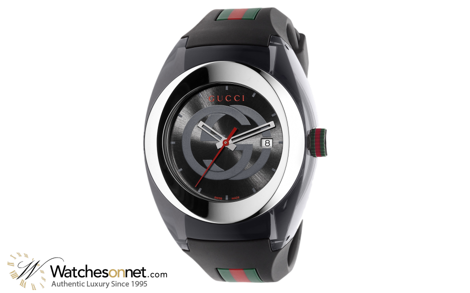 Gucci Sync  Quartz Men's Watch, Stainless Steel, Black Dial, YA137101