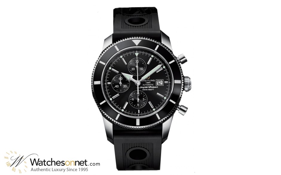 Breitling Superocean Heritage Chronographe 46  Chronograph Automatic Men's Watch, Stainless Steel, Black Dial, A1332024.B908.201S