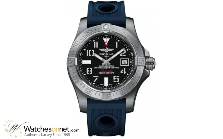 Breitling Avenger II Seawolf  Automatic Men's Watch, Stainless Steel, Black Dial, A1733110.BC30.211S