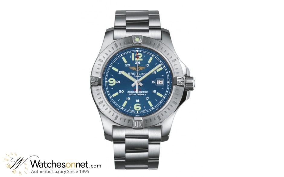 Breitling Colt  Super-Quartz Men's Watch, Stainless Steel, Blue Dial, A7438811.C907.173A