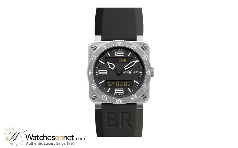 Bell & Ross   Quartz Men's Watch, Stainless Steel, Black Dial, BR0392-AVIA-ST