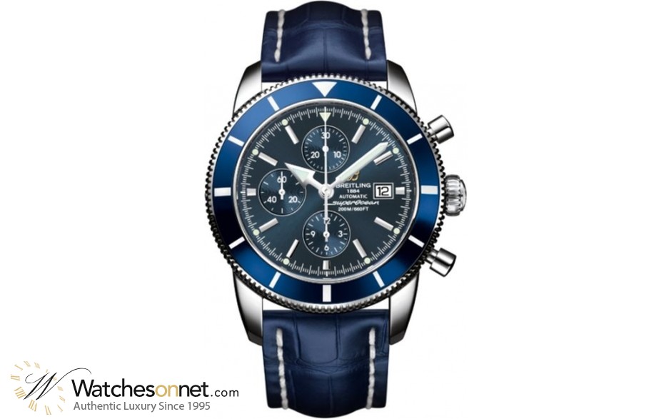 Breitling Superocean Heritage Chronographe 46  Chronograph Automatic Men's Watch, Stainless Steel, Blue Dial, A1332016.C758.747P
