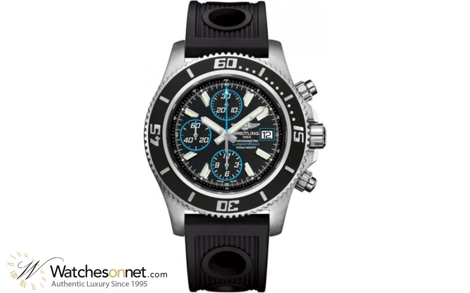 Breitling Superocean Chronograph II  Chronograph Automatic Men's Watch, Stainless Steel, Black Dial, A1334102.BA83.200S