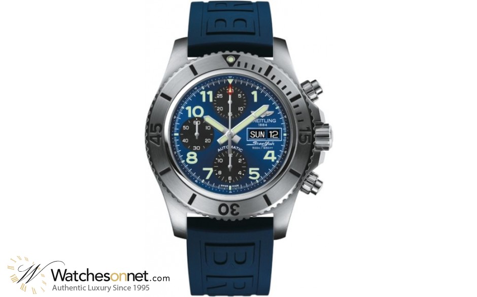 Breitling Superocean Chronograph  Chronograph Automatic Men's Watch, Stainless Steel, Blue Dial, A13341C3.C893.158S
