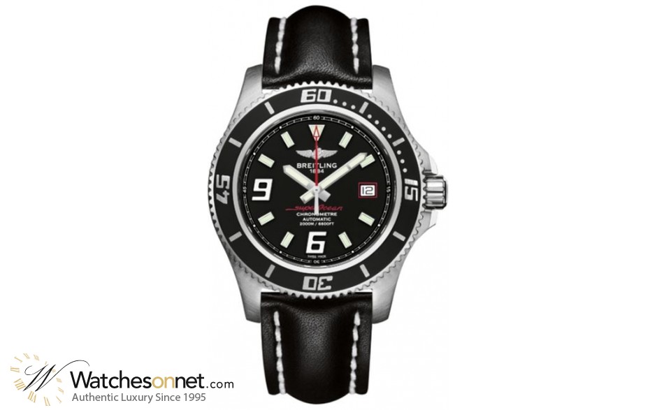 Breitling Superocean 44  Automatic Men's Watch, Stainless Steel, Black Dial, A1739102.BA76.435X