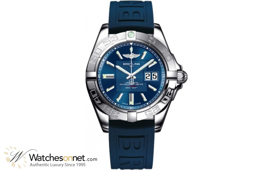 Breitling Galactic 41  Automatic Men's Watch, Stainless Steel, Blue Dial, A49350L2.C806.148S