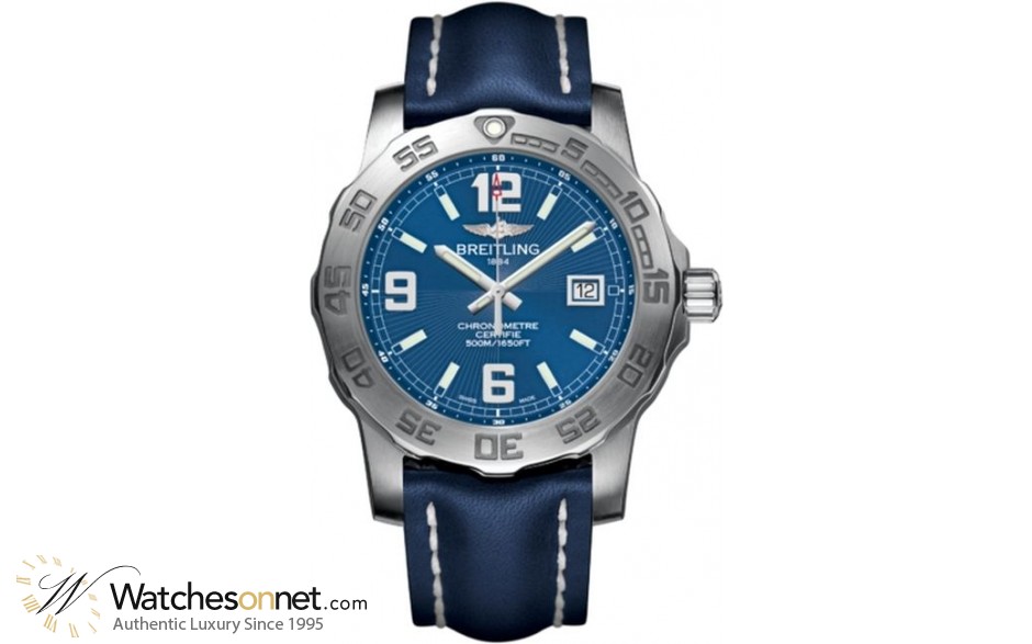 Breitling Colt  Super-Quartz Men's Watch, Stainless Steel, Blue Dial, A7438710.C849.105X