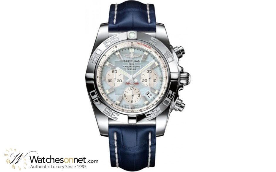 Breitling Chronomat 44  Chronograph Automatic Men's Watch, Stainless Steel, Mother Of Pearl Dial, AB011012.G685.732P