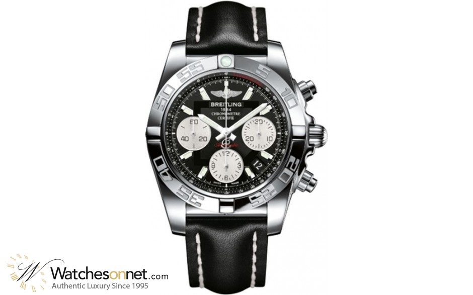 Breitling Chronomat 41  Chronograph Automatic Men's Watch, Stainless Steel, Black Dial, AB014012.BA52.428X