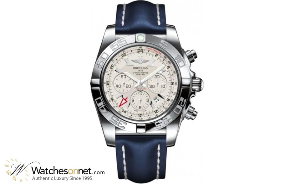 Breitling Chronomat GMT  Chronograph Automatic Men's Watch, Stainless Steel, Silver Dial, AB041012.G719.101X