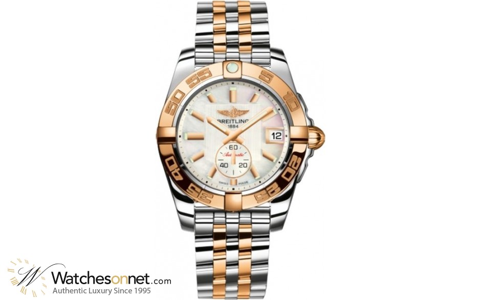 Breitling Galactic 36  Automatic Women's Watch, Steel & 18K Rose Gold, Mother Of Pearl Dial, C3733012.A724.376C