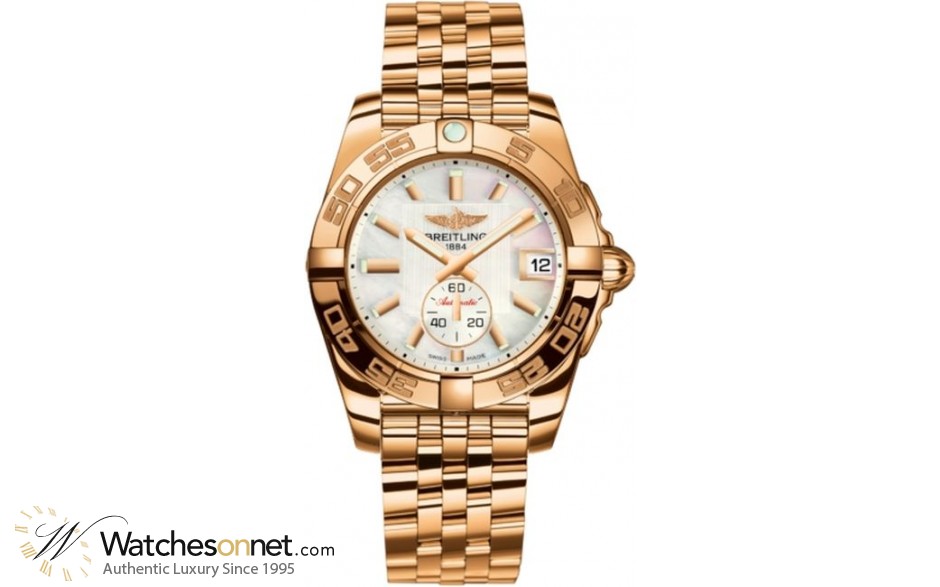 Breitling Galactic 36  Automatic Women's Watch, 18K Rose Gold, Mother Of Pearl Dial, H3733012.A724.376H