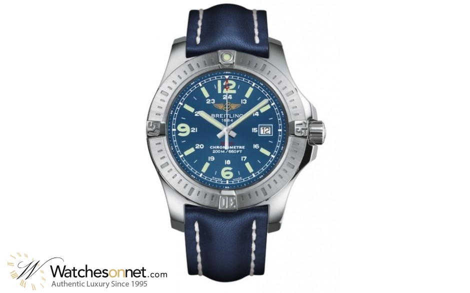 Breitling Colt  Super-Quartz Men's Watch, Stainless Steel, Blue Dial, A7438811.C907.105X