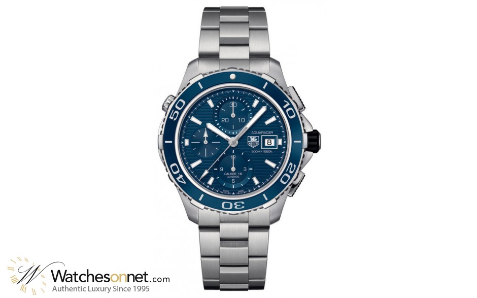 Tag Heuer Aquaracer 500M  Chronograph Automatic Men's Watch, Stainless Steel, Blue Dial, CAK2112.BA0833