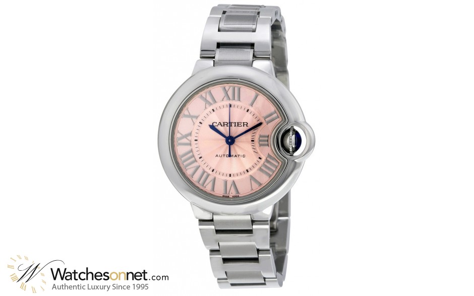 Cartier Ballon Bleu  Automatic Women's Watch, Stainless Steel, Pink Dial, W6920100