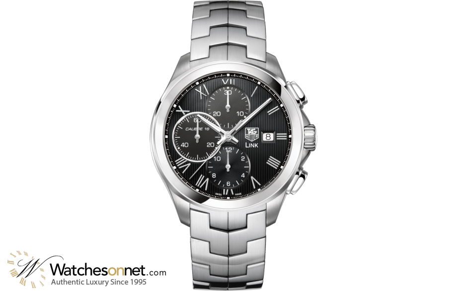 Tag Heuer Link  Chronograph Automatic Men's Watch, Stainless Steel, Black Dial, CAT2012.BA0952