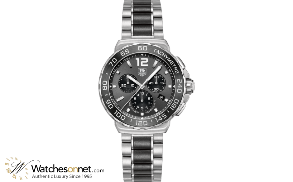 Tag Heuer Formula 1  Chronograph Quartz Men's Watch, Stainless Steel, Grey Dial, CAU1115.BA0869