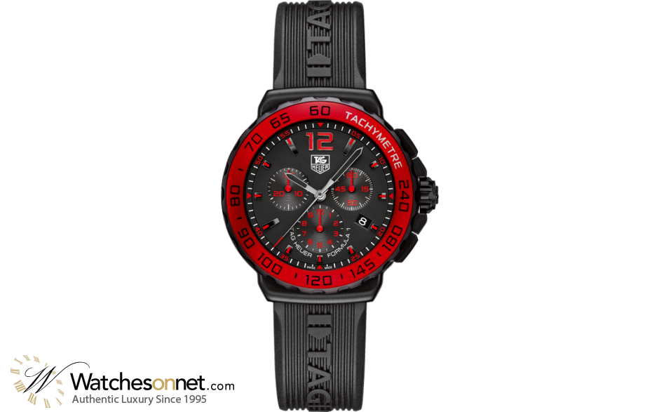 Tag Heuer Formula 1  Chronograph Quartz Men's Watch, Titanium, Black Dial, CAU1117.FT6024