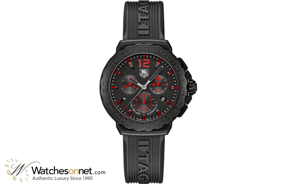 Tag Heuer Formula 1  Chronograph Quartz Men's Watch, Stainless Steel, Black Dial, CAU111A.FT6024
