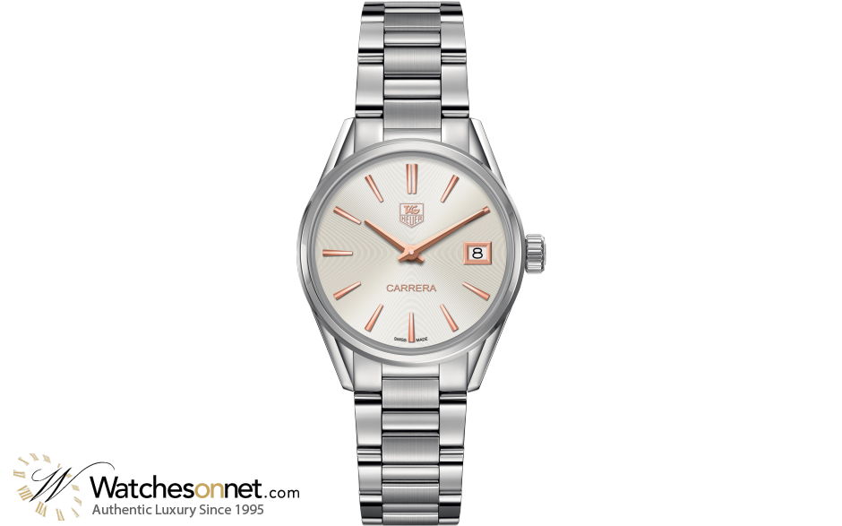 Tag Heuer Carrera  Quartz Women's Watch, Stainless Steel, Silver Dial, WAR1312.BA0778