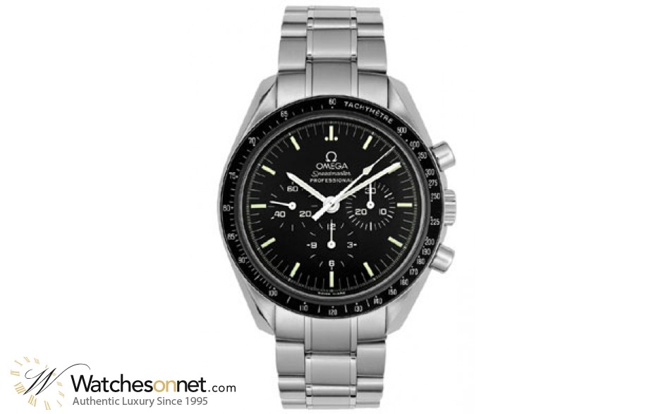 Omega Speedmaster Moon Watch  Chronograph Manual Men's Watch, Stainless Steel, Black Dial, 3573.50.00
