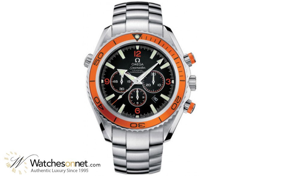 Omega Planet Ocean  Chronograph Automatic XL Men's Watch, Stainless Steel, Black Dial, 2218.50.00